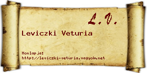 Leviczki Veturia névjegykártya